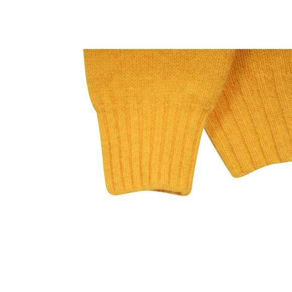 Celine Womens Crewneck Pullover Sweater Size Small Yellow 100% Wool Knit - Picture 4 of 9
